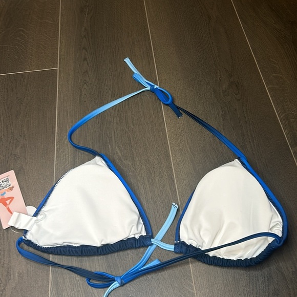 Triangle Gradient Blue Low Cut Bikini Women size M - Picture 9 of 14